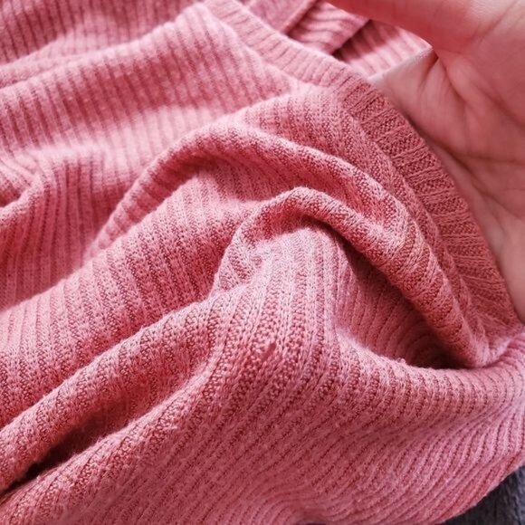 FOREVER 21‎ Womens T-Shirt XSmall Ribbed V-Neck Oversized Cap Sleeve Pink - Picture 8 of 9